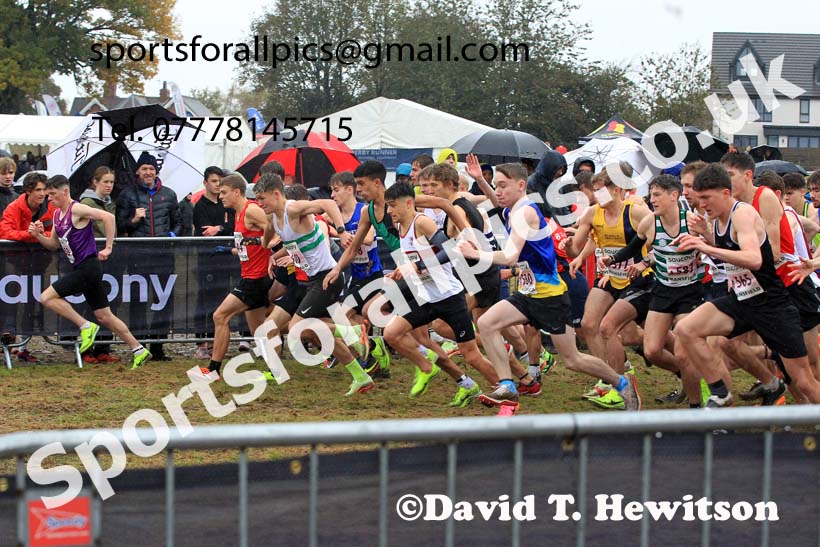 Junior Mens 2023 National Cross Country Relays, Berry Hill Park, Mansfield.  Photo: David T. Hewitson/Sports for All Pics